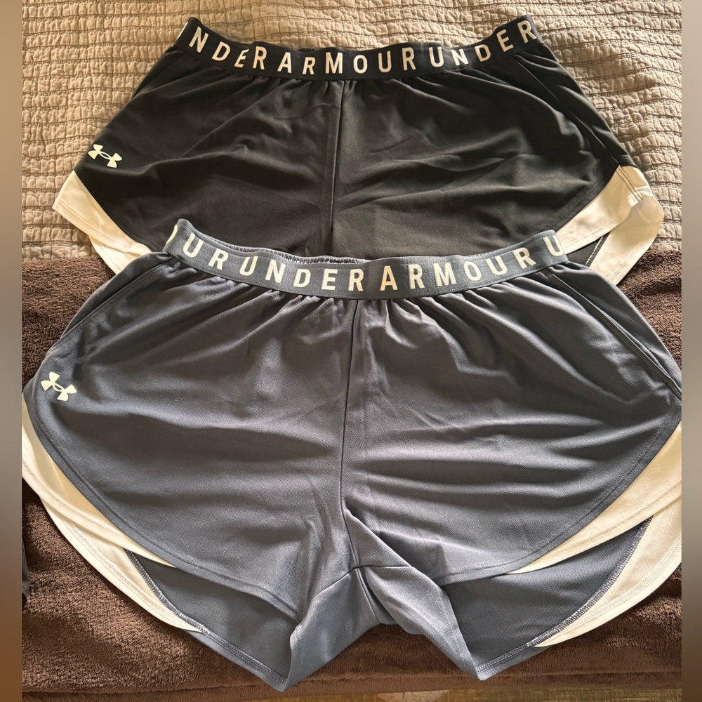 Under Armour Black and Gray Athletic Shorts